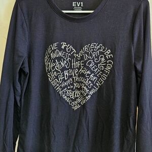 EV1 Womens Black Gratitude  Tee M